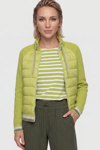 Mixed Media Zip Front Jacket