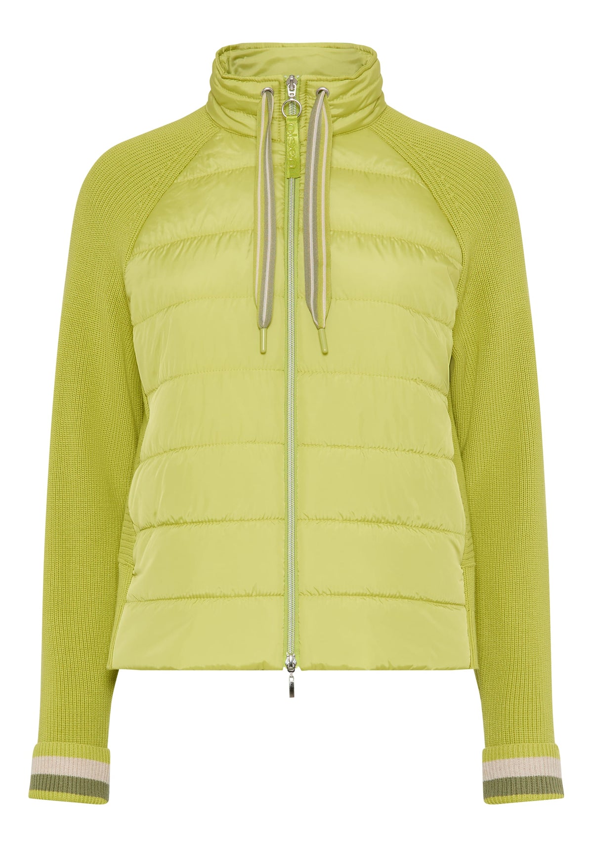 Mixed Media Zip Front Jacket