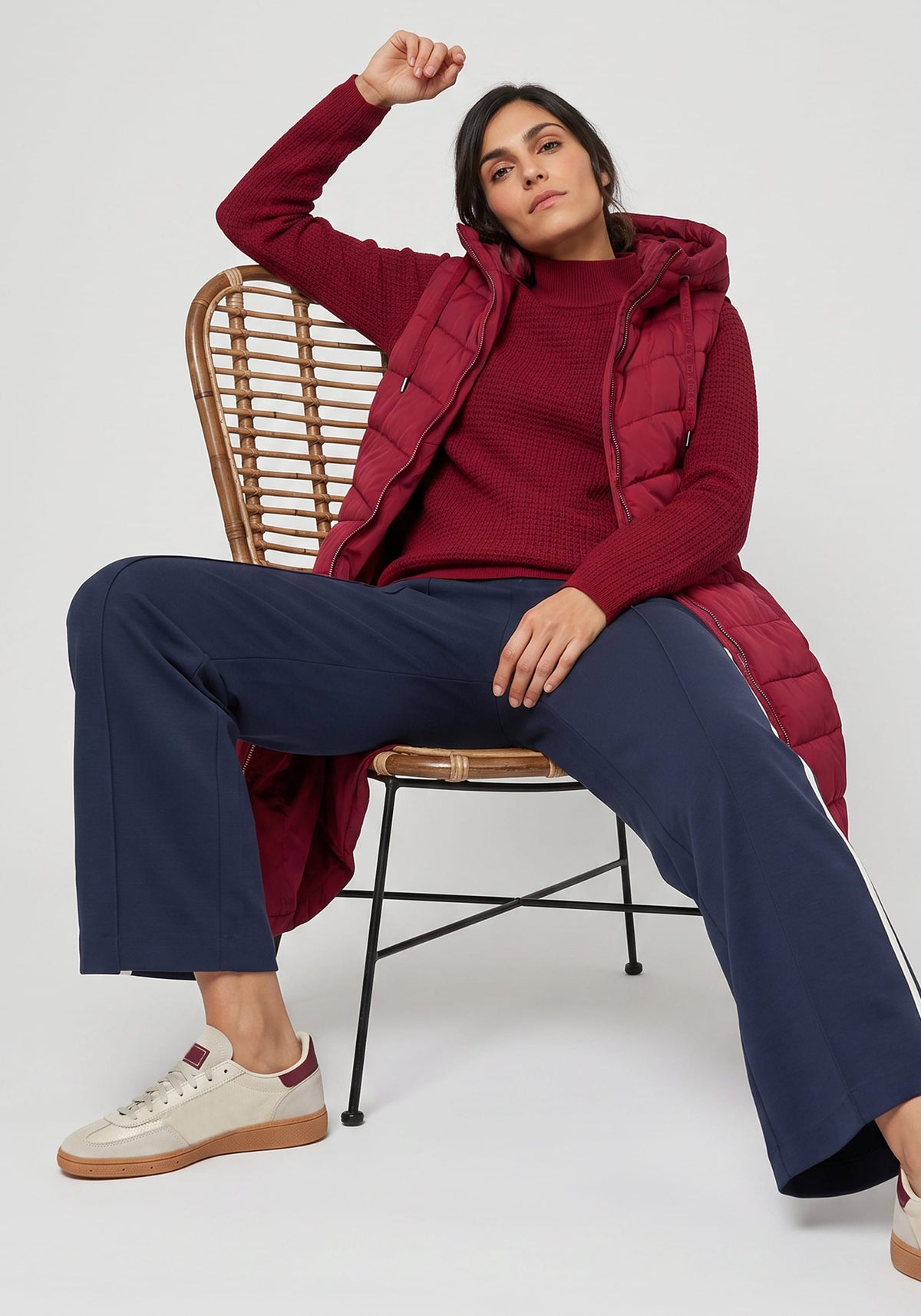 Stitch Interest Mock Neck Sweater
