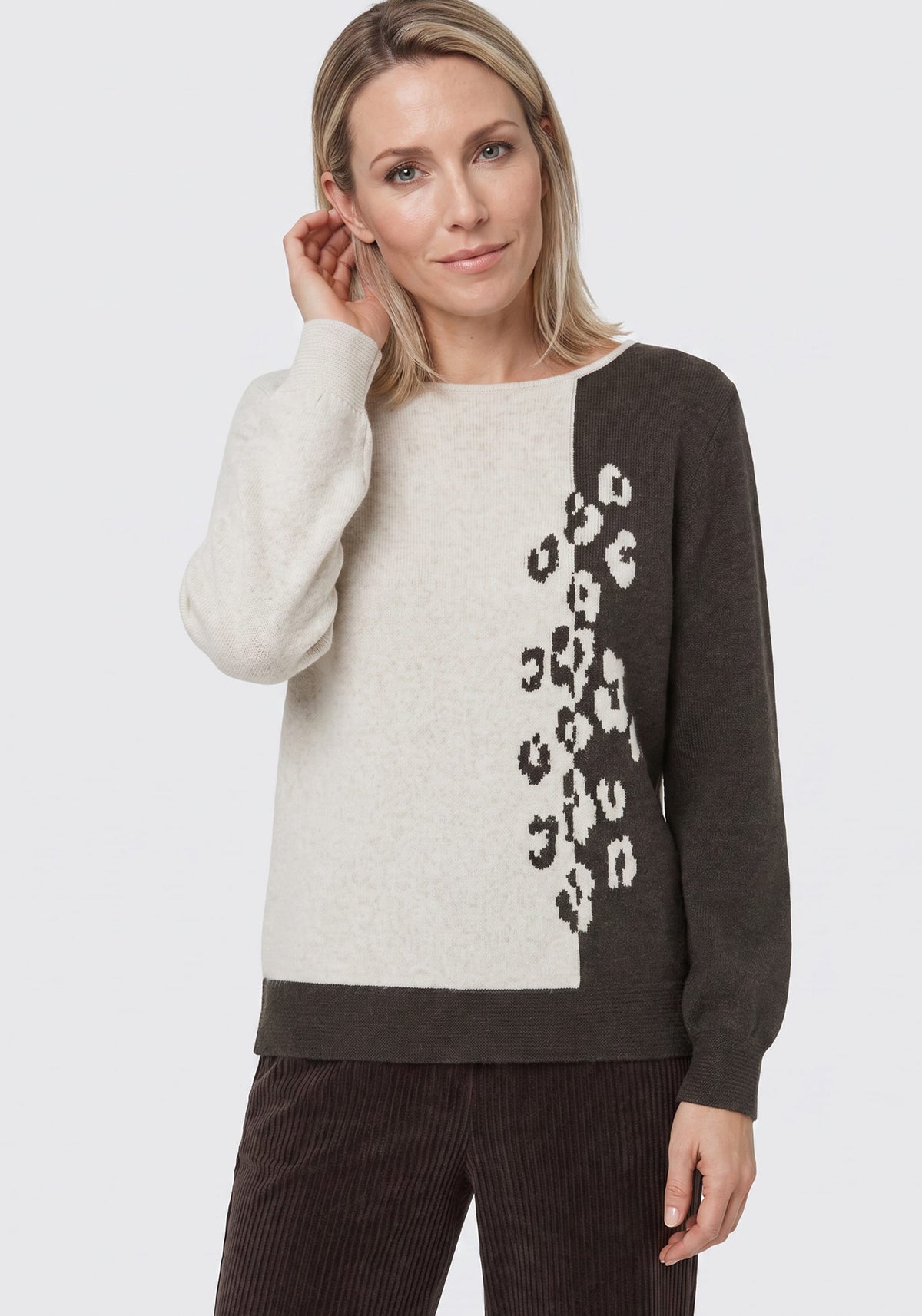 Leopard Intarsia Sweater