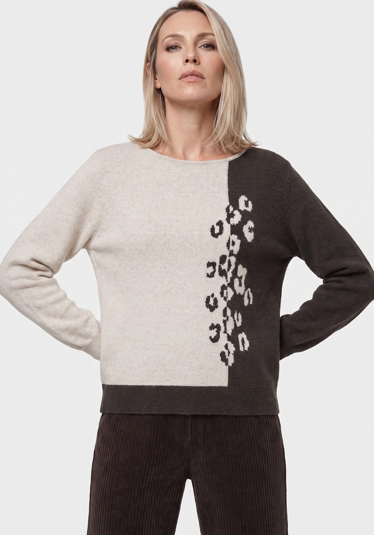 Leopard Intarsia Sweater