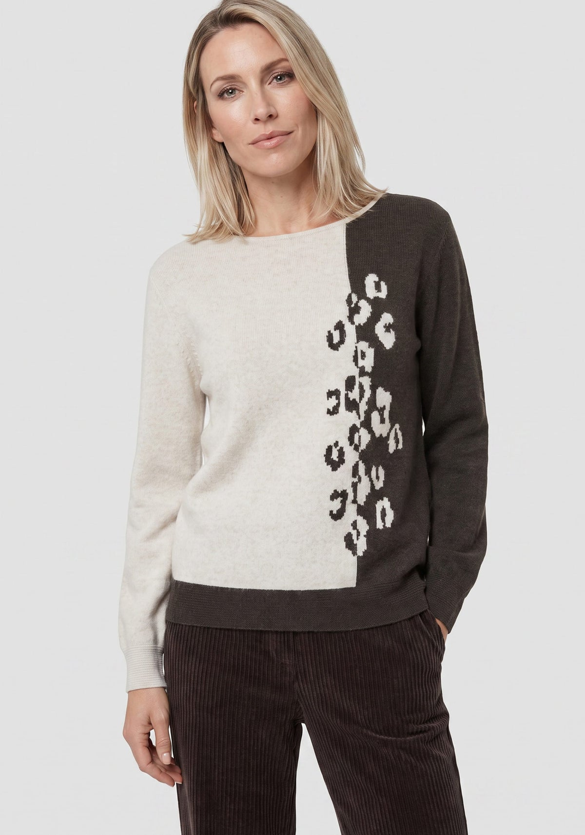 Leopard Intarsia Sweater
