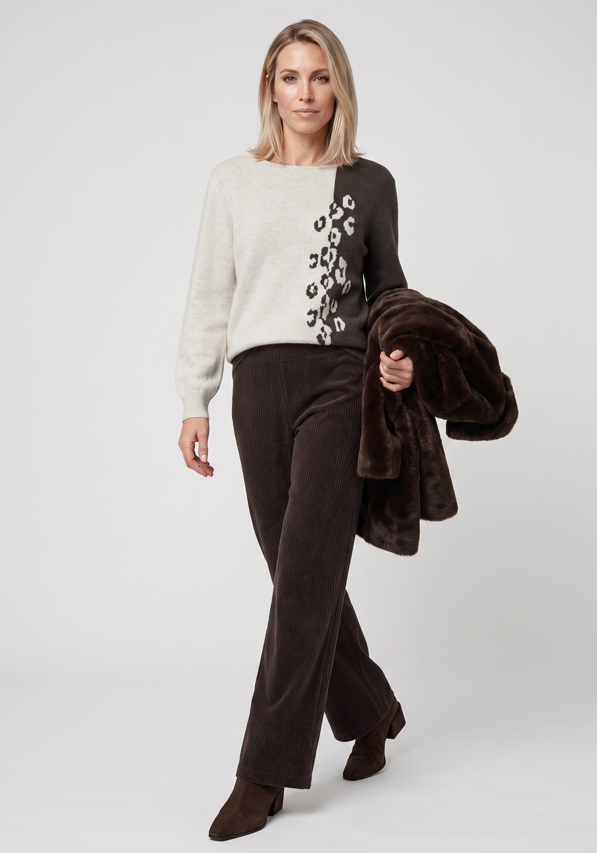 Leopard Intarsia Sweater