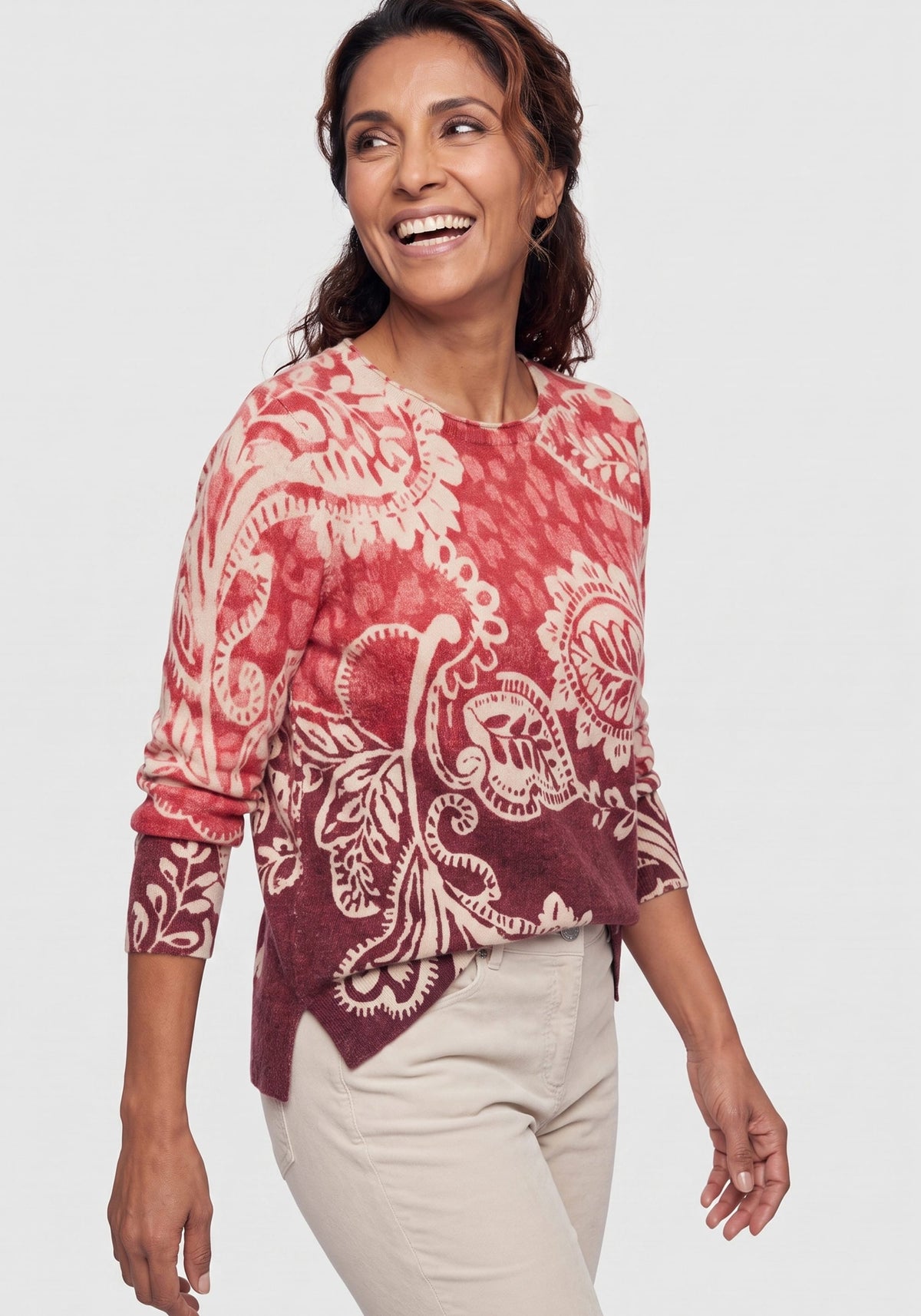 Pull à motif Paisley