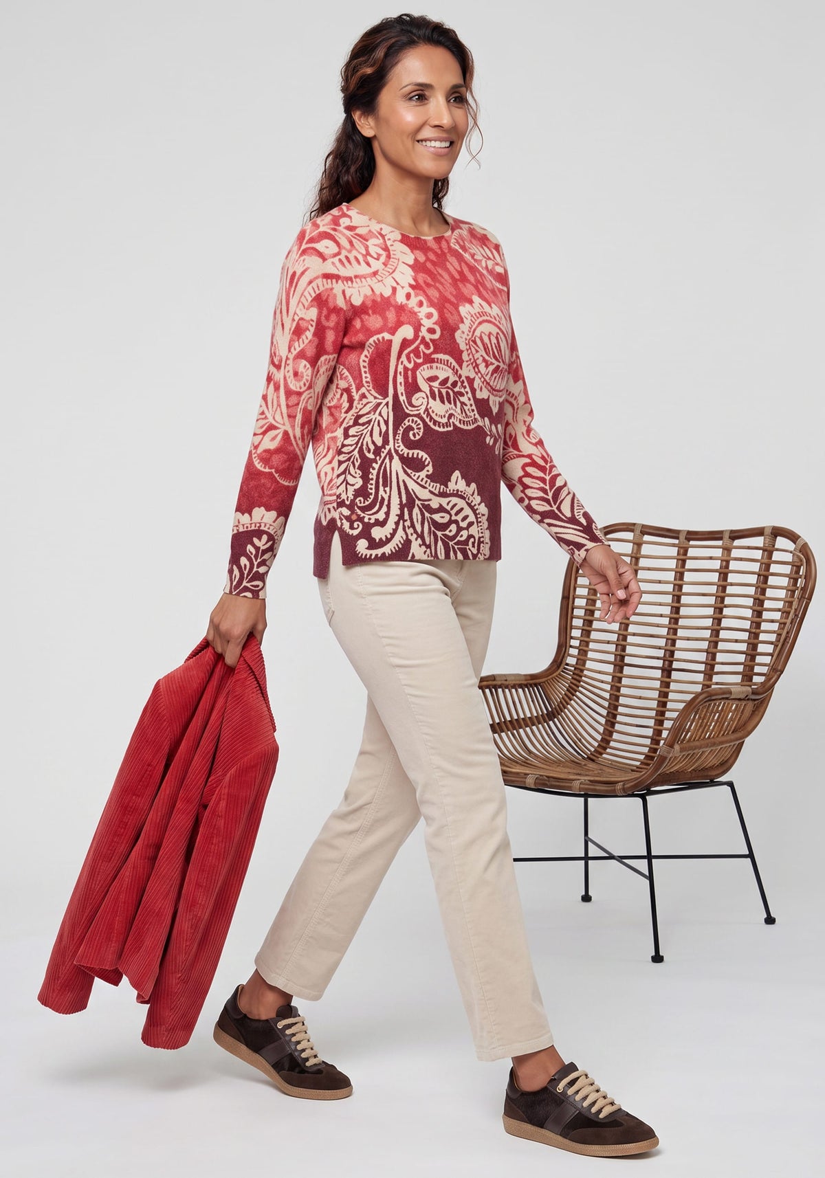 Pull à motif Paisley