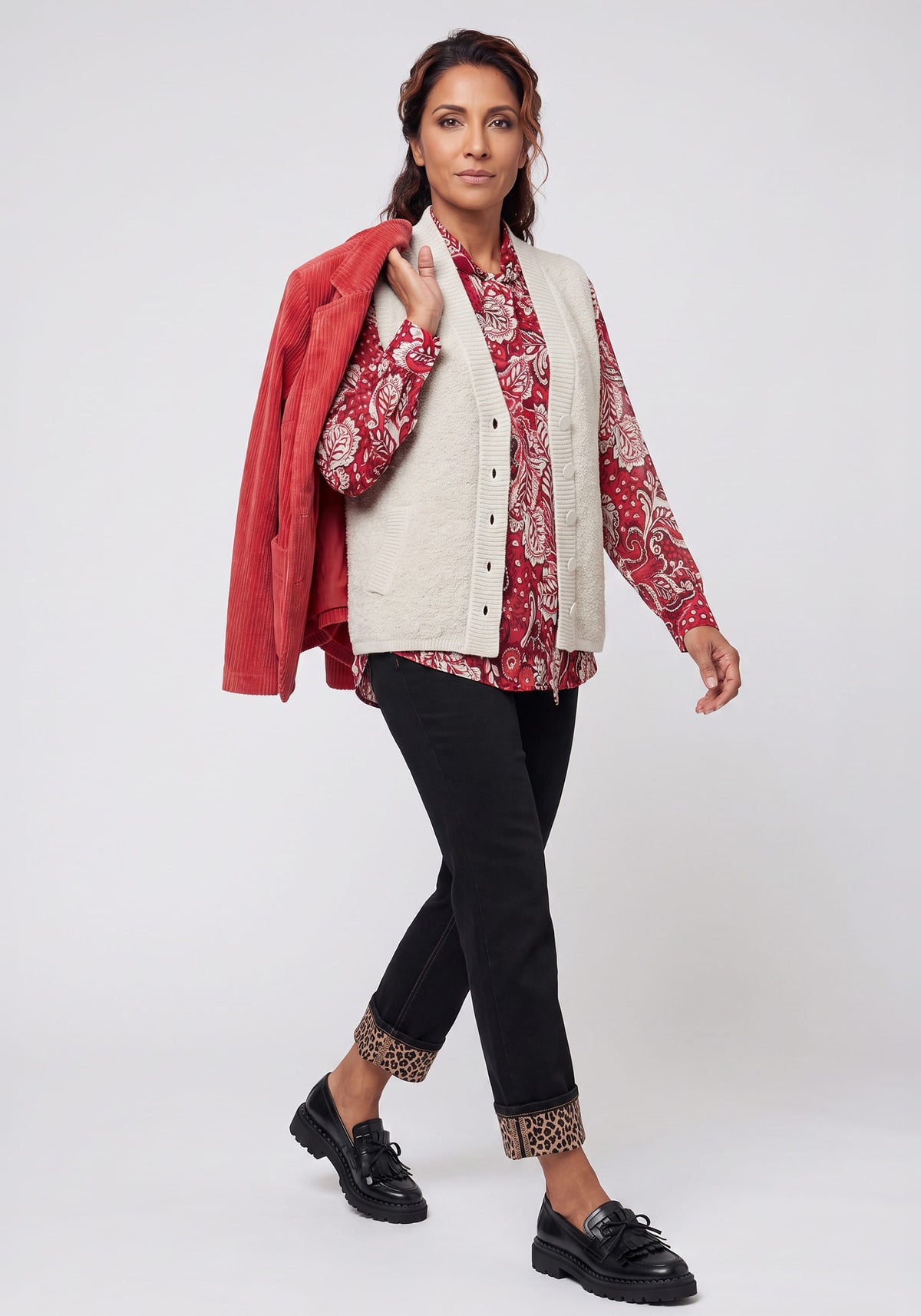 Bouclé Knit Vest