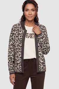 Cardigan léopard en fil « Feather »