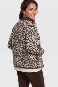 Cardigan léopard en fil « Feather »