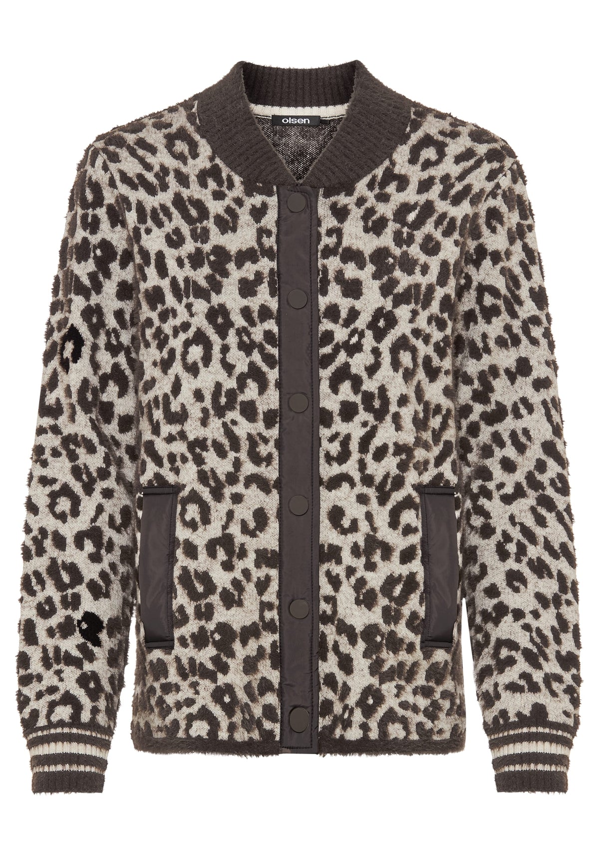 Cardigan léopard en fil « Feather »