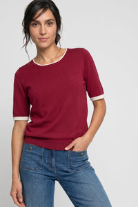 Fine Gauge Short Sleeve Sweater