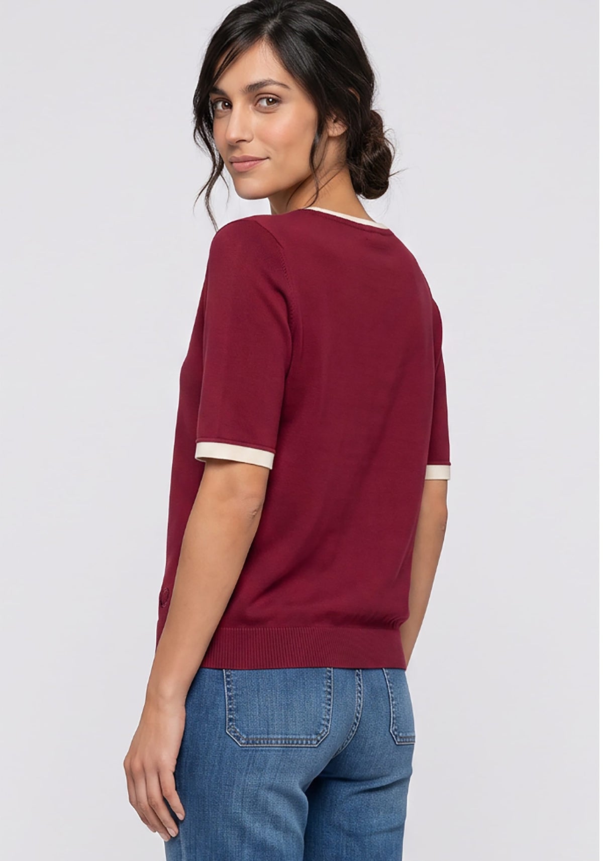 Fine Gauge Short Sleeve Sweater