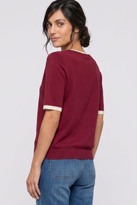 Fine Gauge Short Sleeve Sweater
