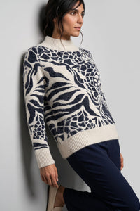 Pull en laine à motif « Graphic Feather »