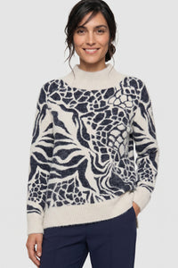 Pull en laine à motif « Graphic Feather »