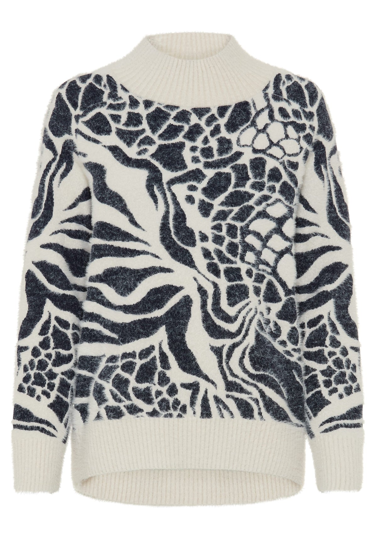 Graphic Feather Yarn Sweater