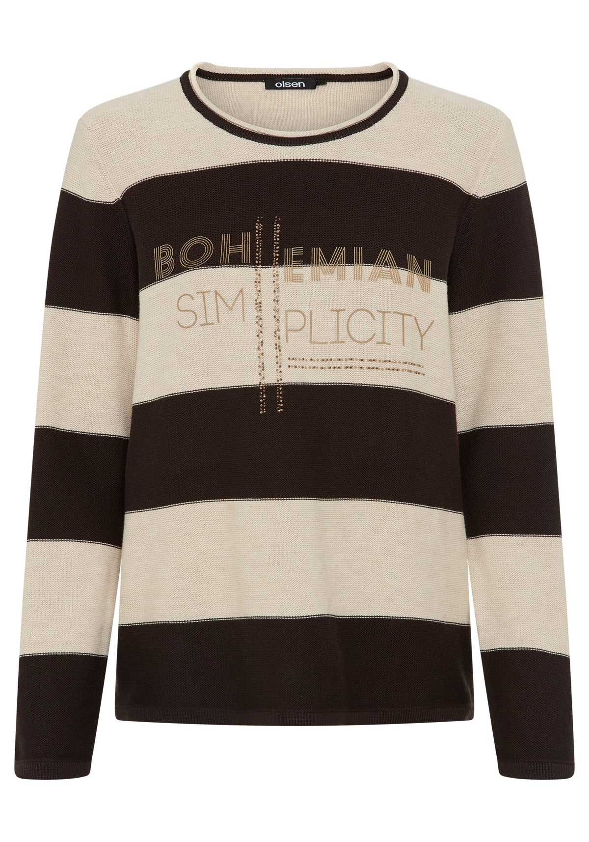 Stripe & Print Sweater