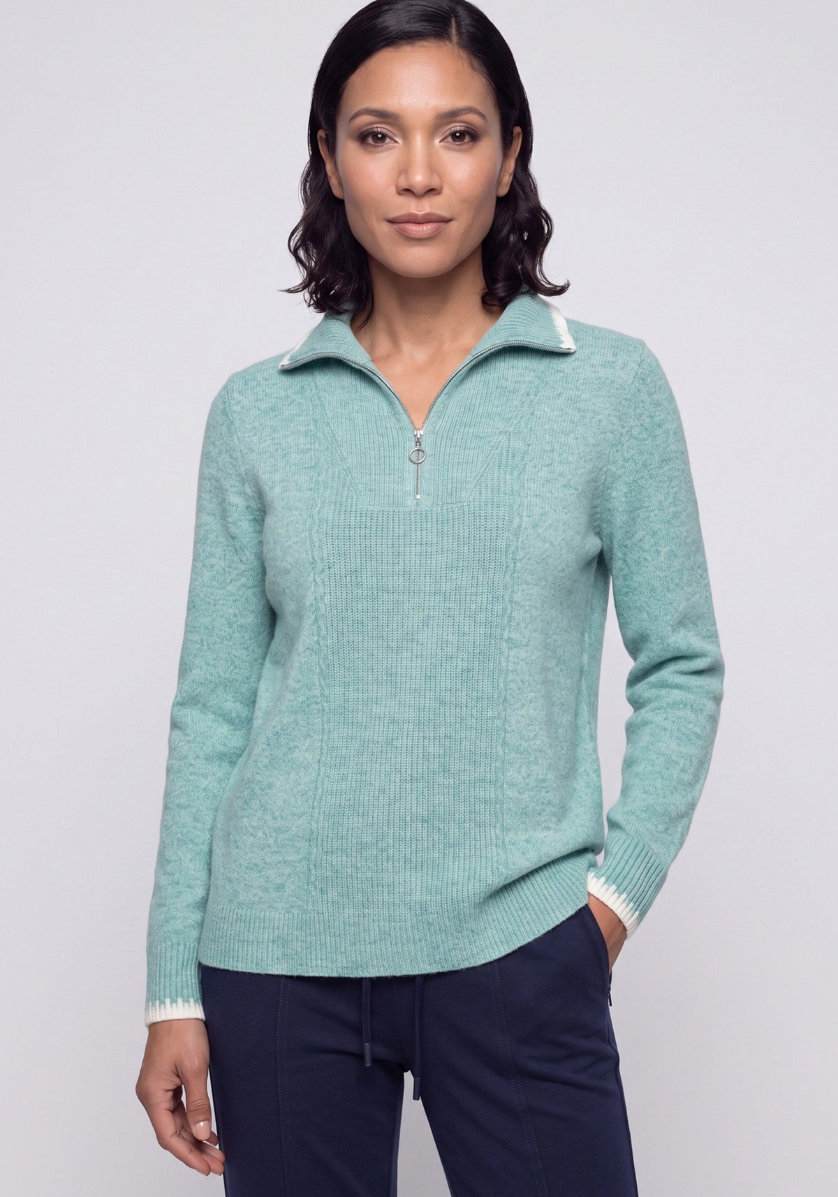 Quarter Zip Mock Sweater