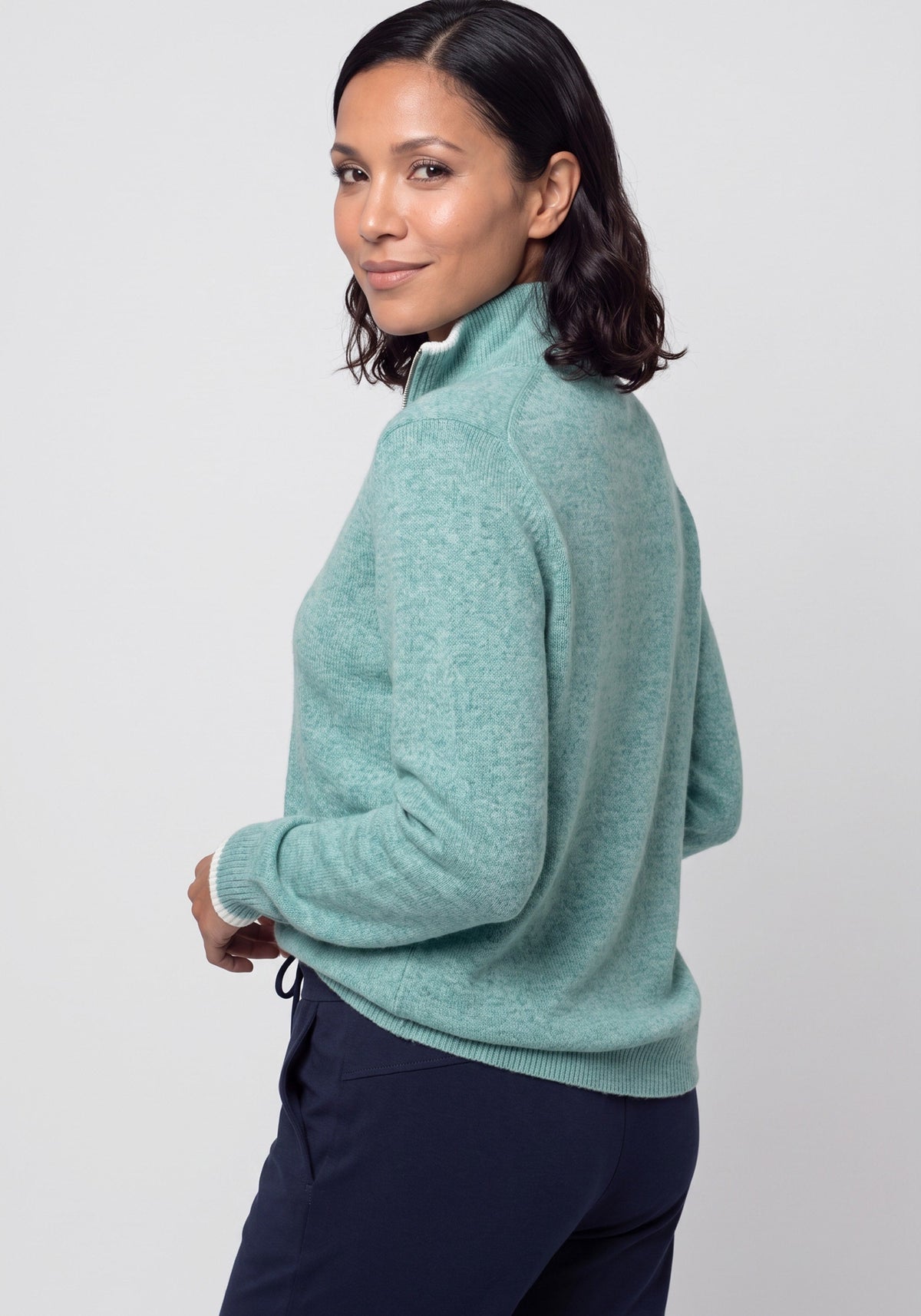 Quarter Zip Mock Sweater