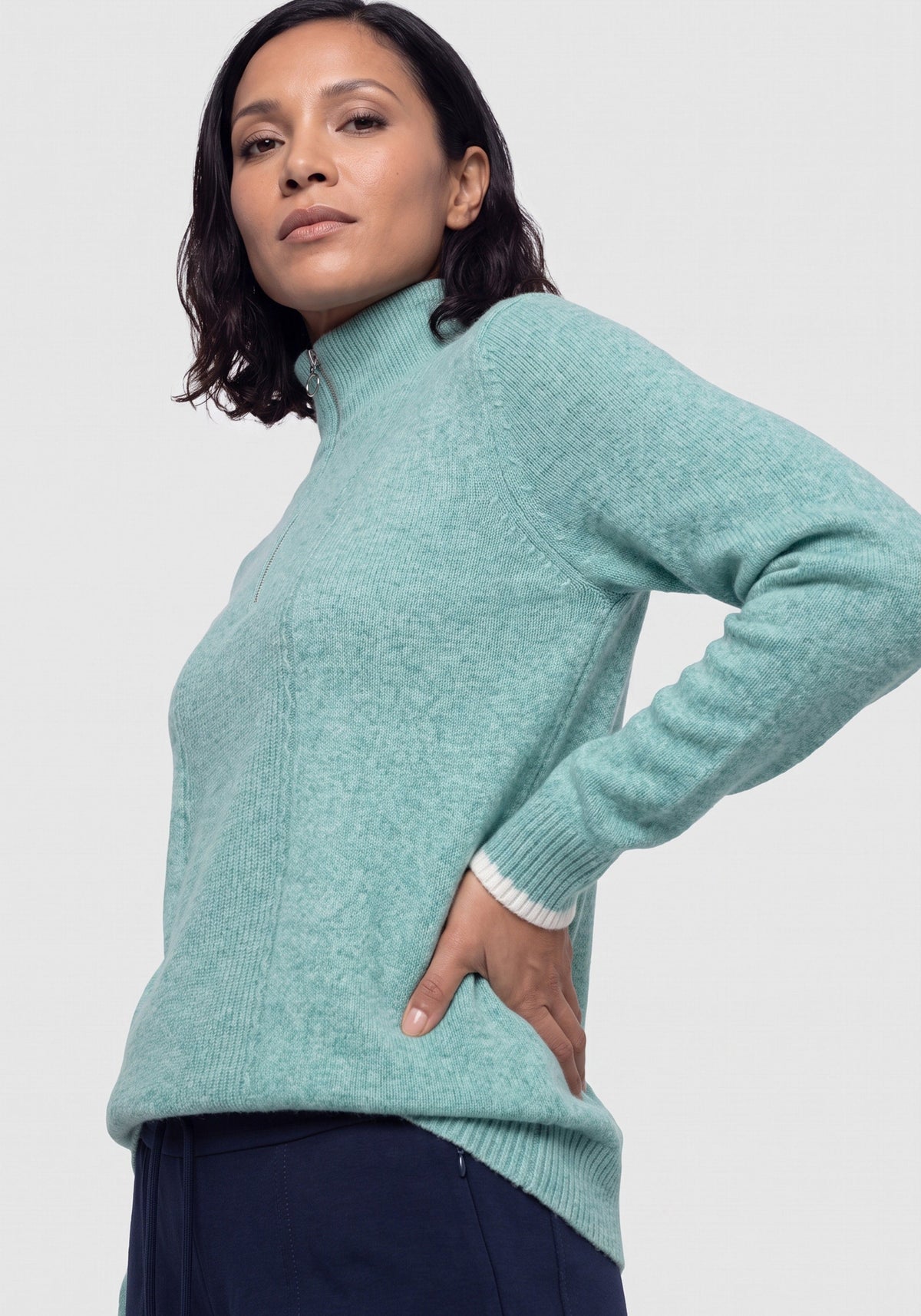 Quarter Zip Mock Sweater