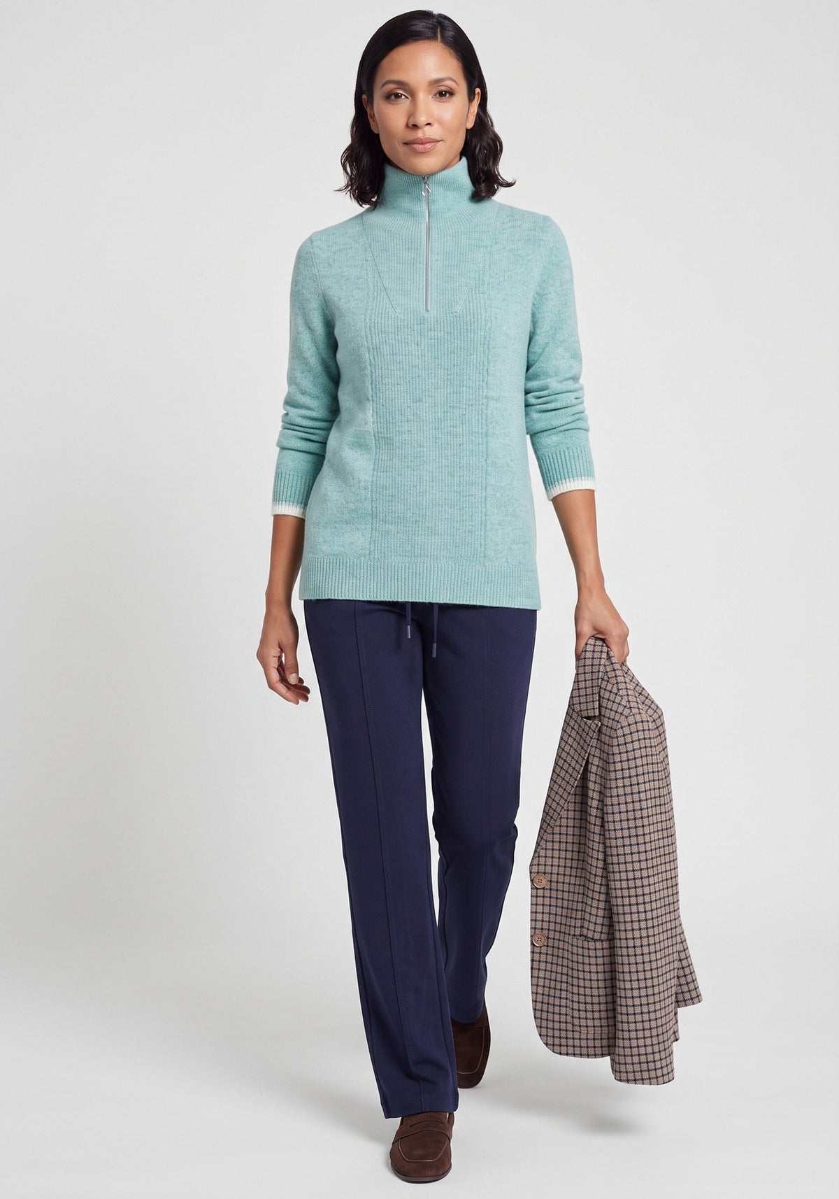 Quarter Zip Mock Sweater
