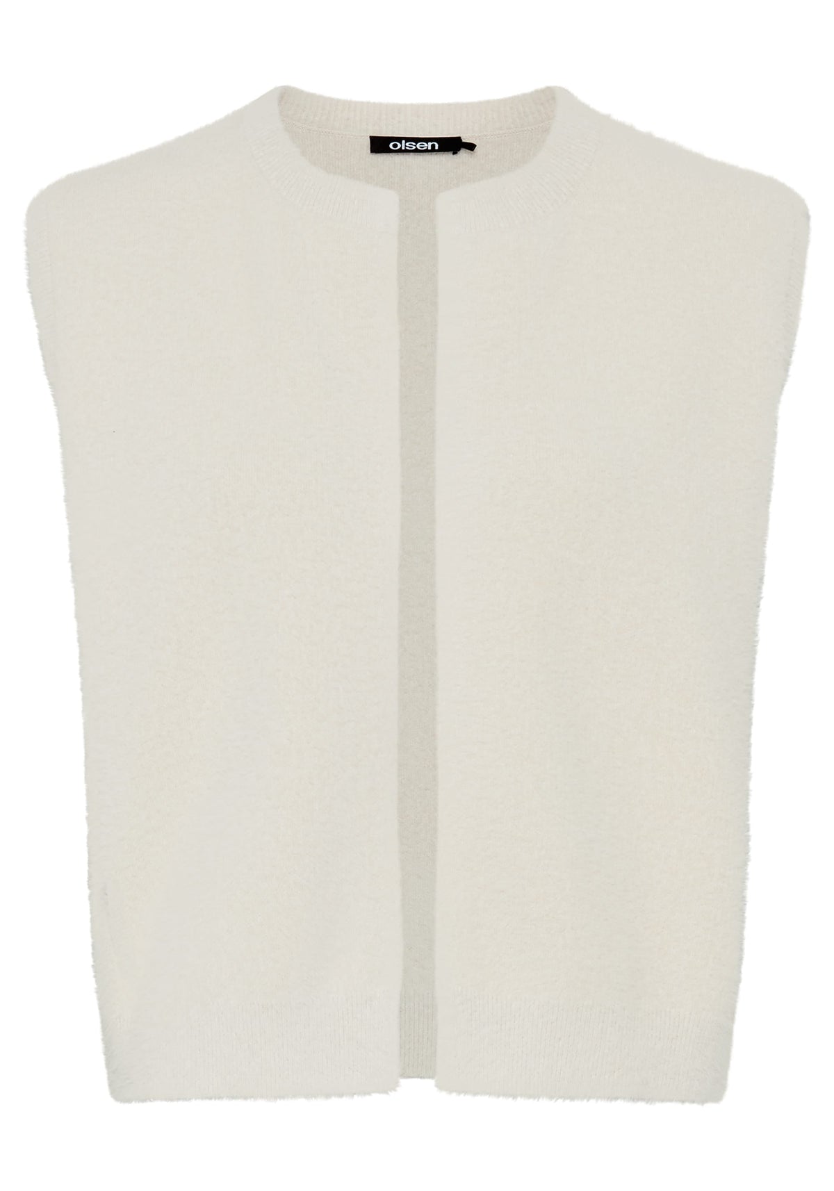 Feather Yarn Cropped Vest
