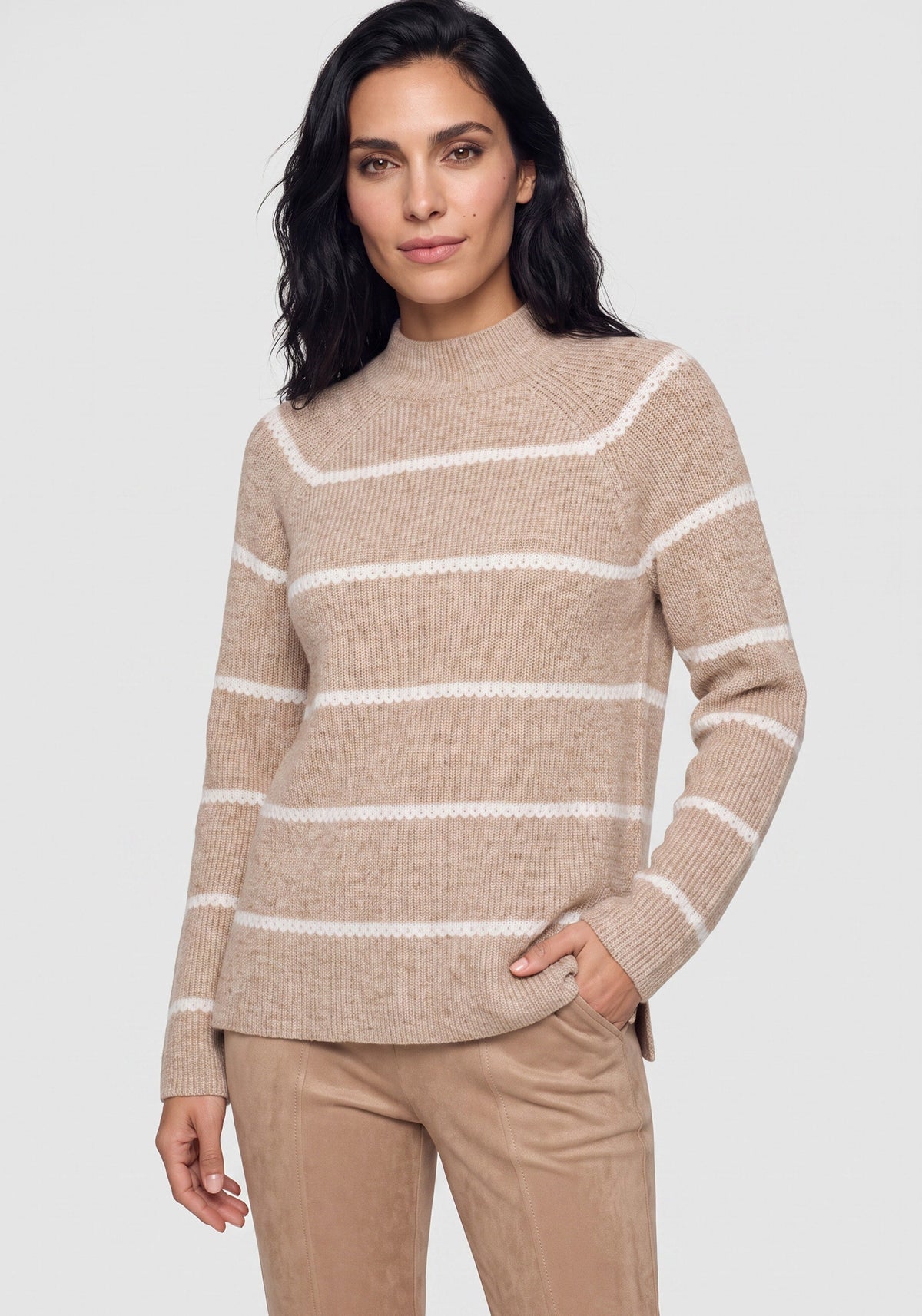 Striped Mock Sweater