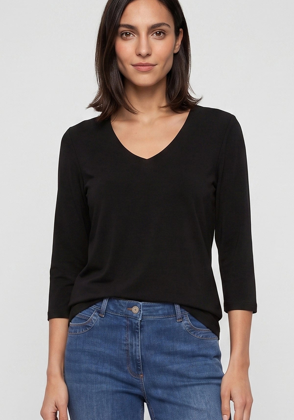 3/4 Sleeve V-Neck T-Shirt