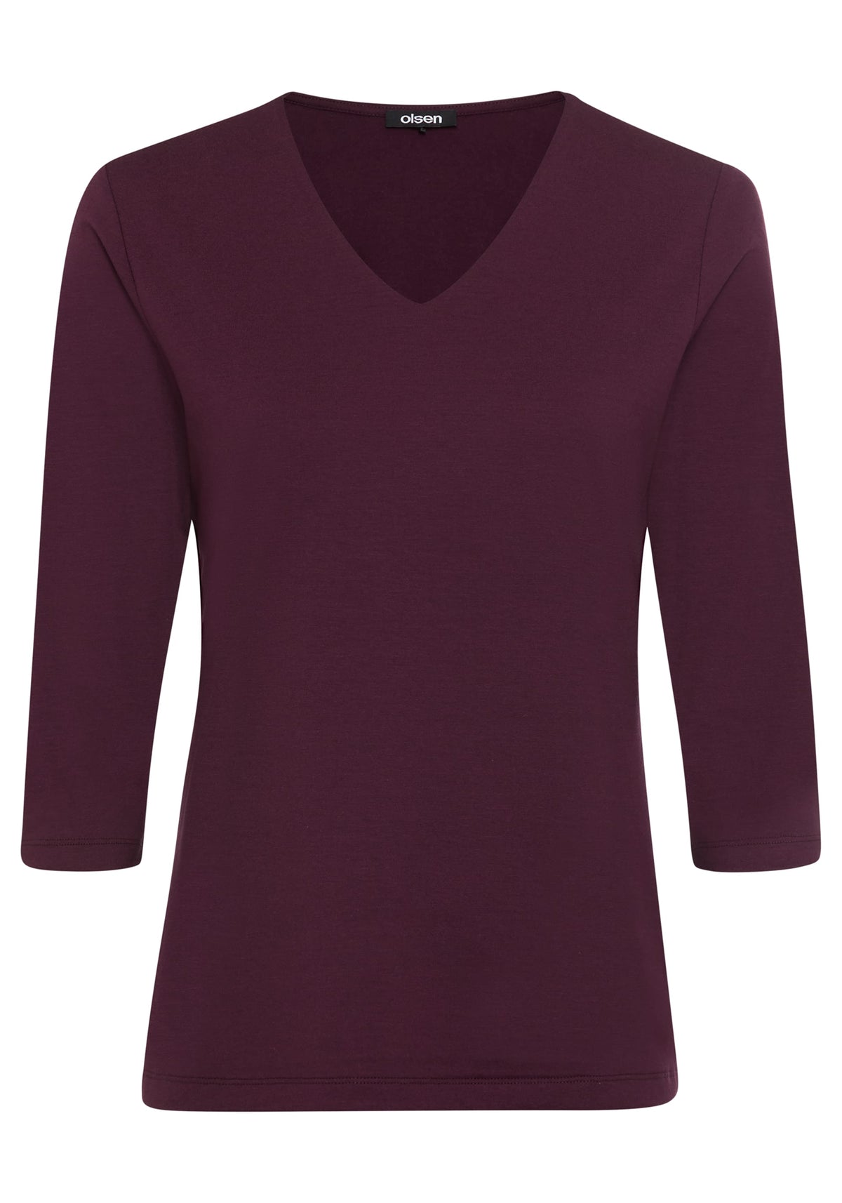 T-shirt à manches 3/4 et col en V