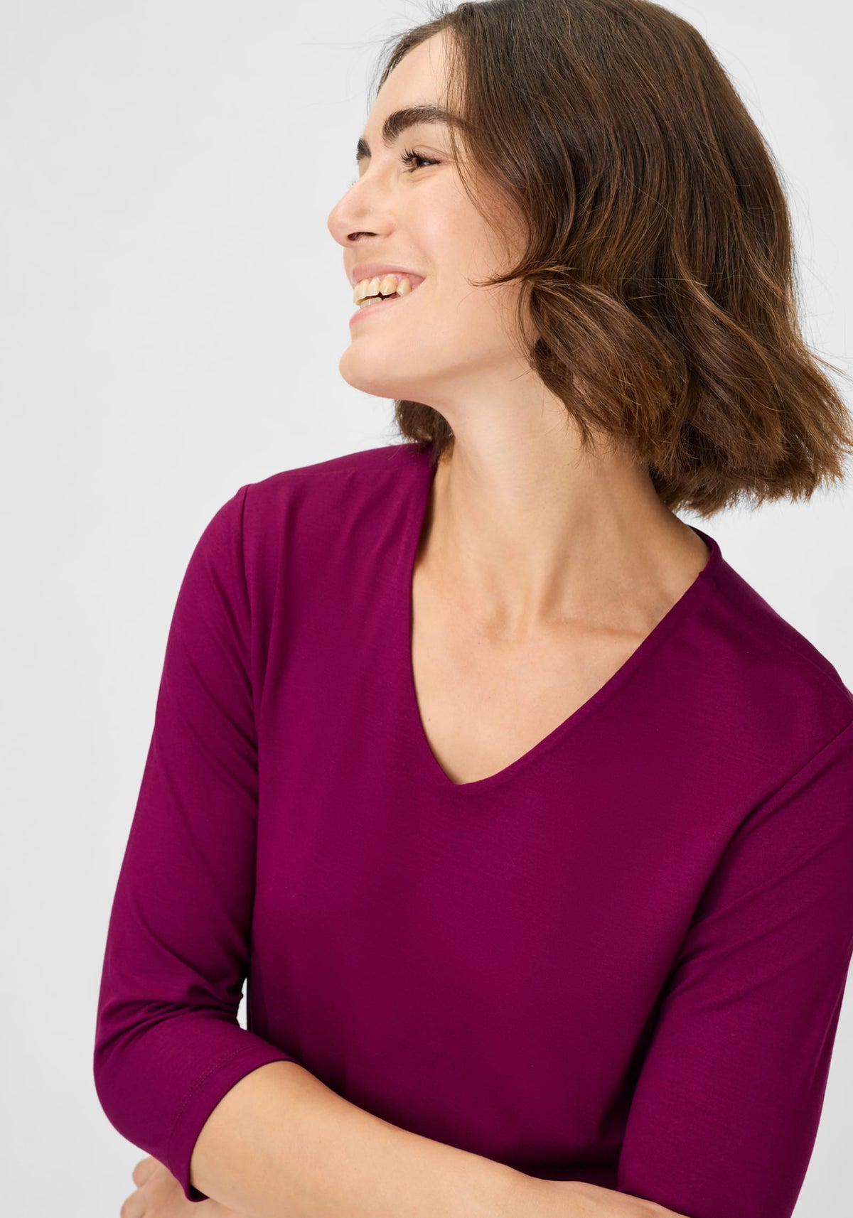 3/4 Sleeve V-Neck T-Shirt