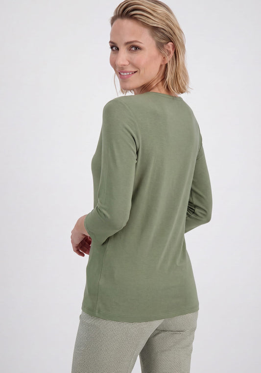 T-shirt uni en mélange de viscose