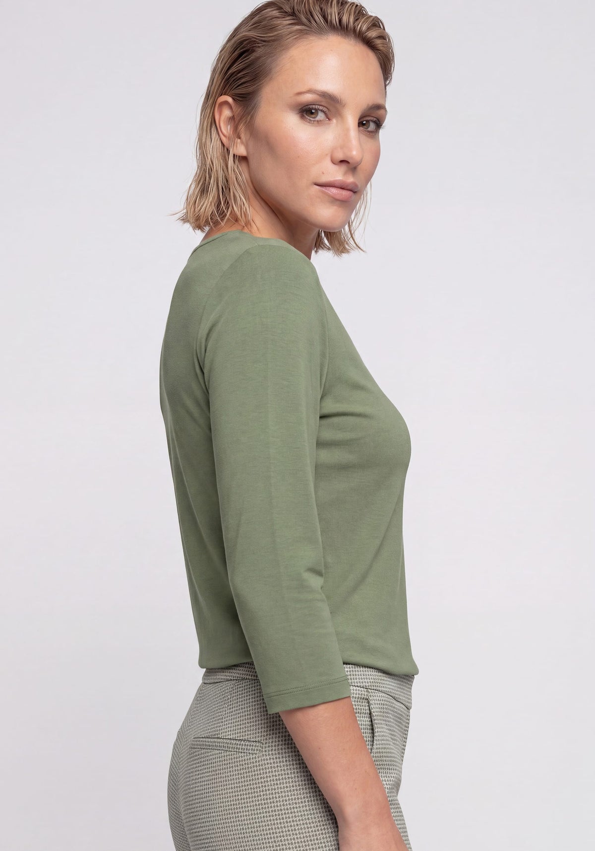 Solid Viscose Blend T-Shirt