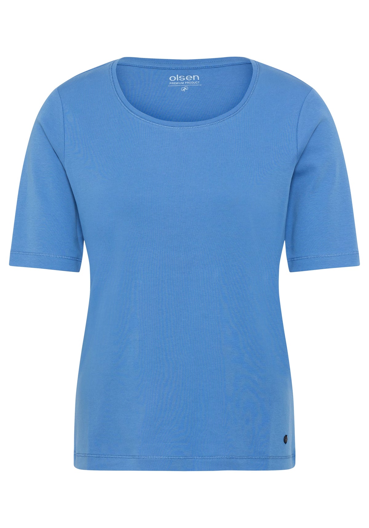100% Cotton Short Sleeve Solid Round Neck T-Shirt