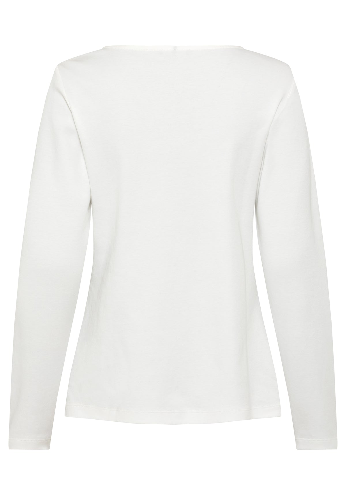 100% Cotton Long Sleeve Embellishment Boat Neck T-Shirt