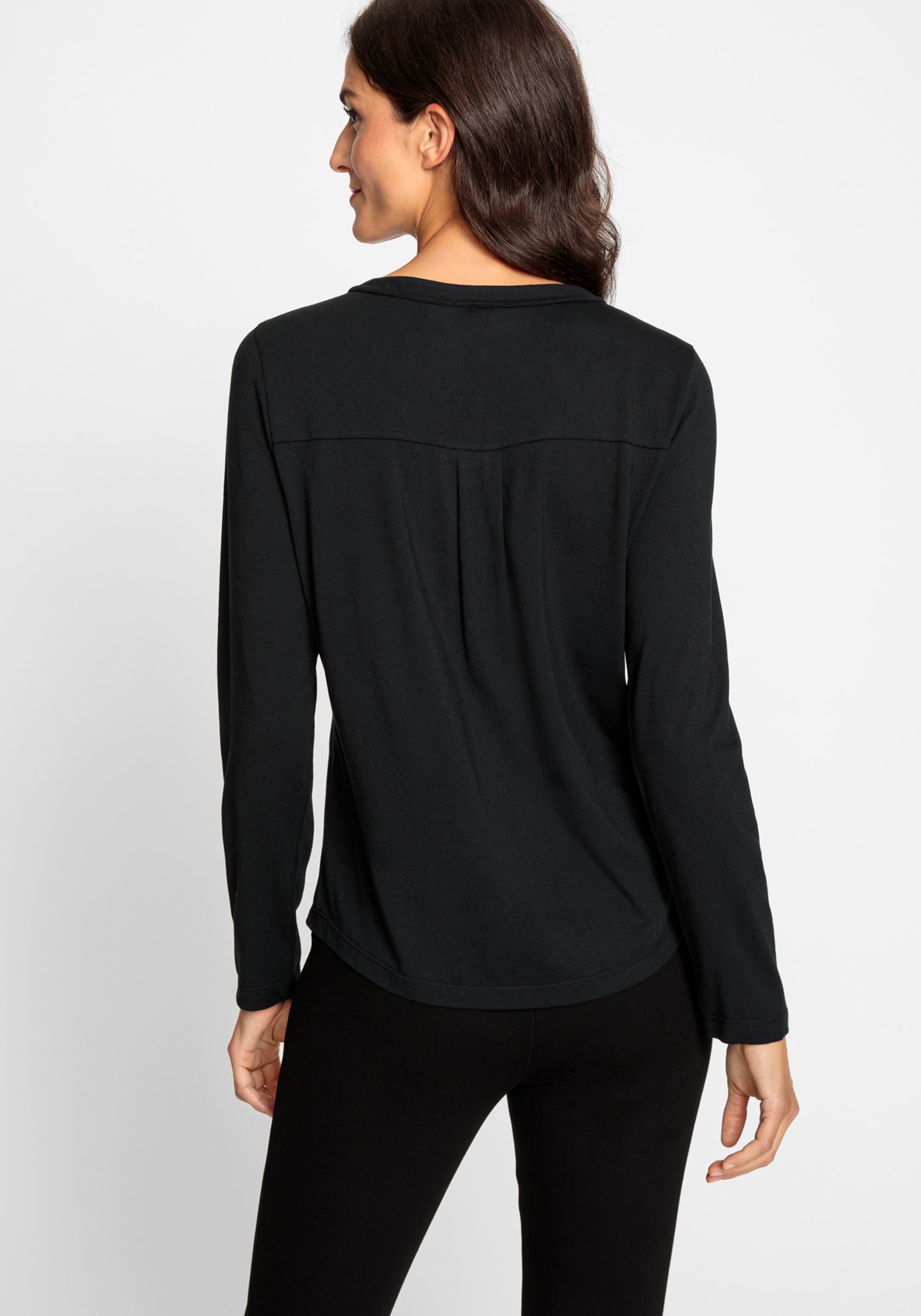 Cotton Blend Long Sleeve Sequin T-Shirt containing TENCEL™ Modal - Olsen  Fashion Canada