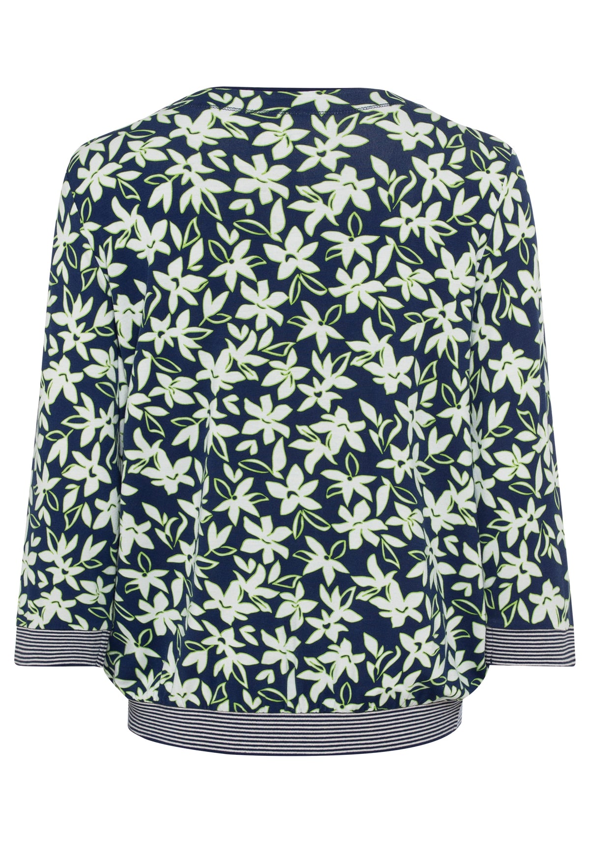 T-shirt imprimé floral à manches 3/4 contenant LENZING™ ECOVERO™ Viscose