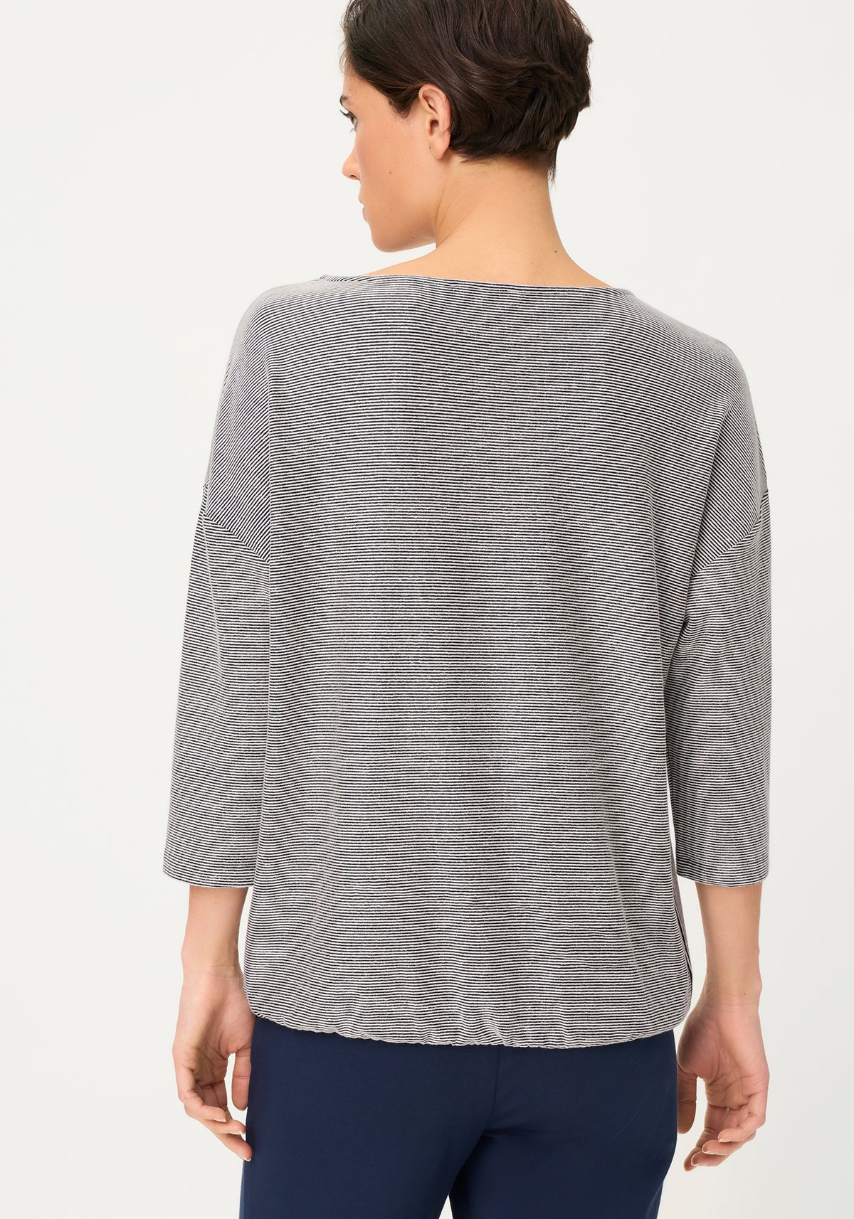 Stripe Fine Ribbed T-Shirt