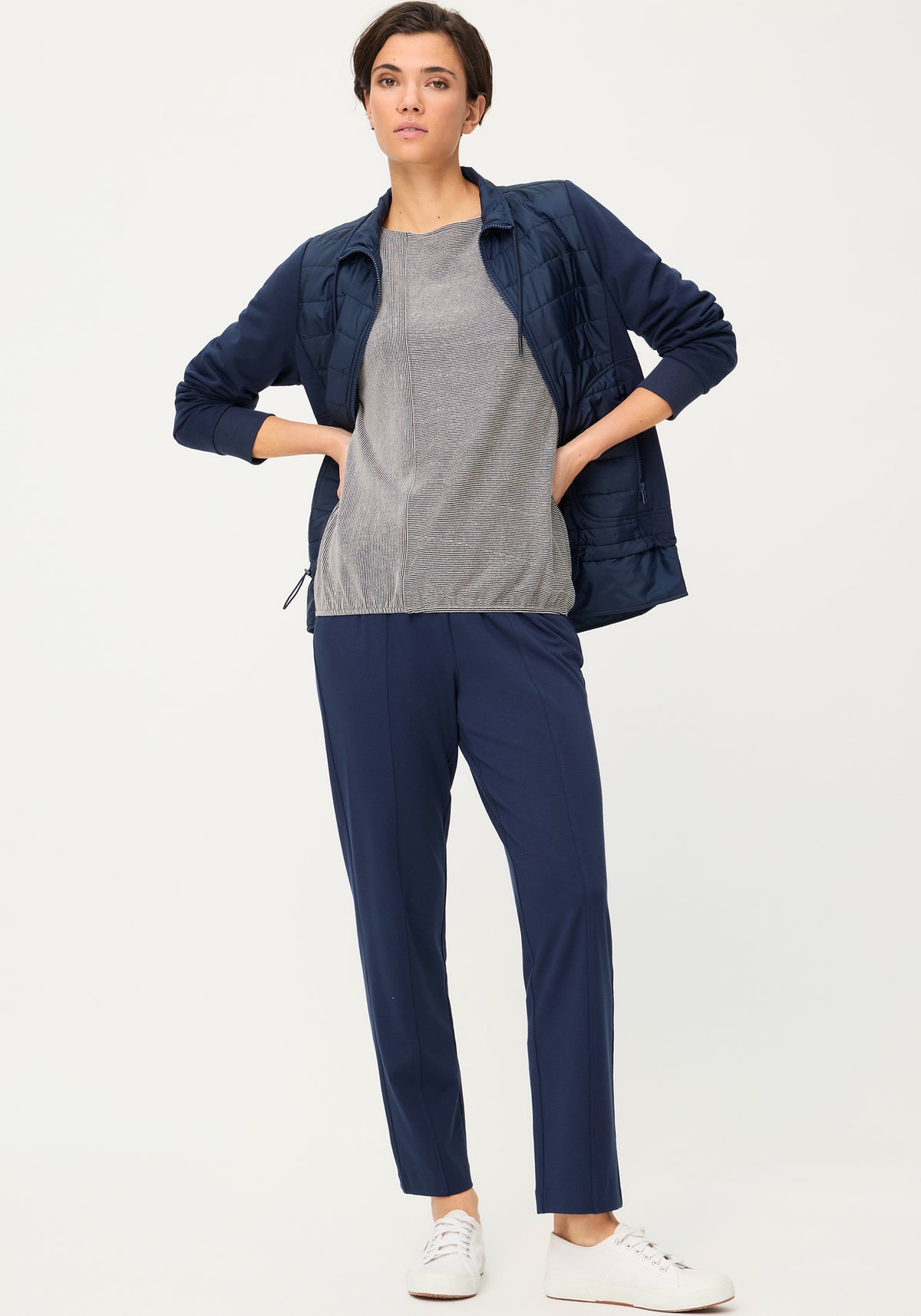 Stripe Fine Ribbed T-Shirt