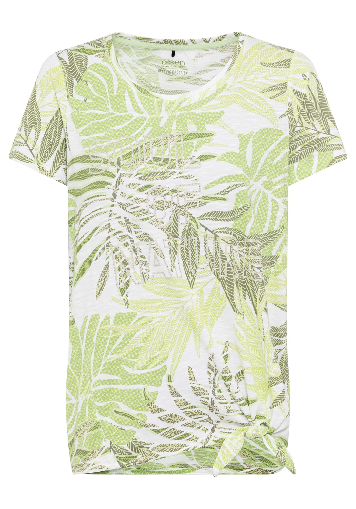 100% Organic Cotton Embellished Palm Print T-Shirt