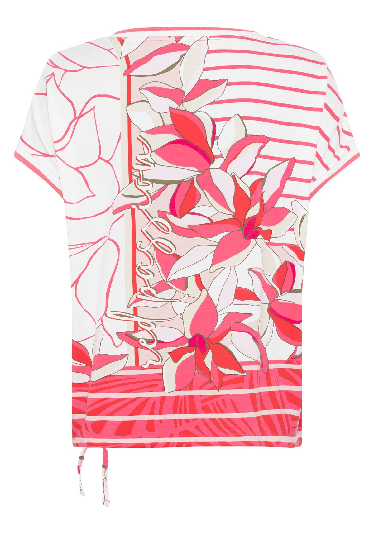 T-shirt à manches courtes à imprimé mixte embelli contenant LENZING™ ECOVERO™ Viscose