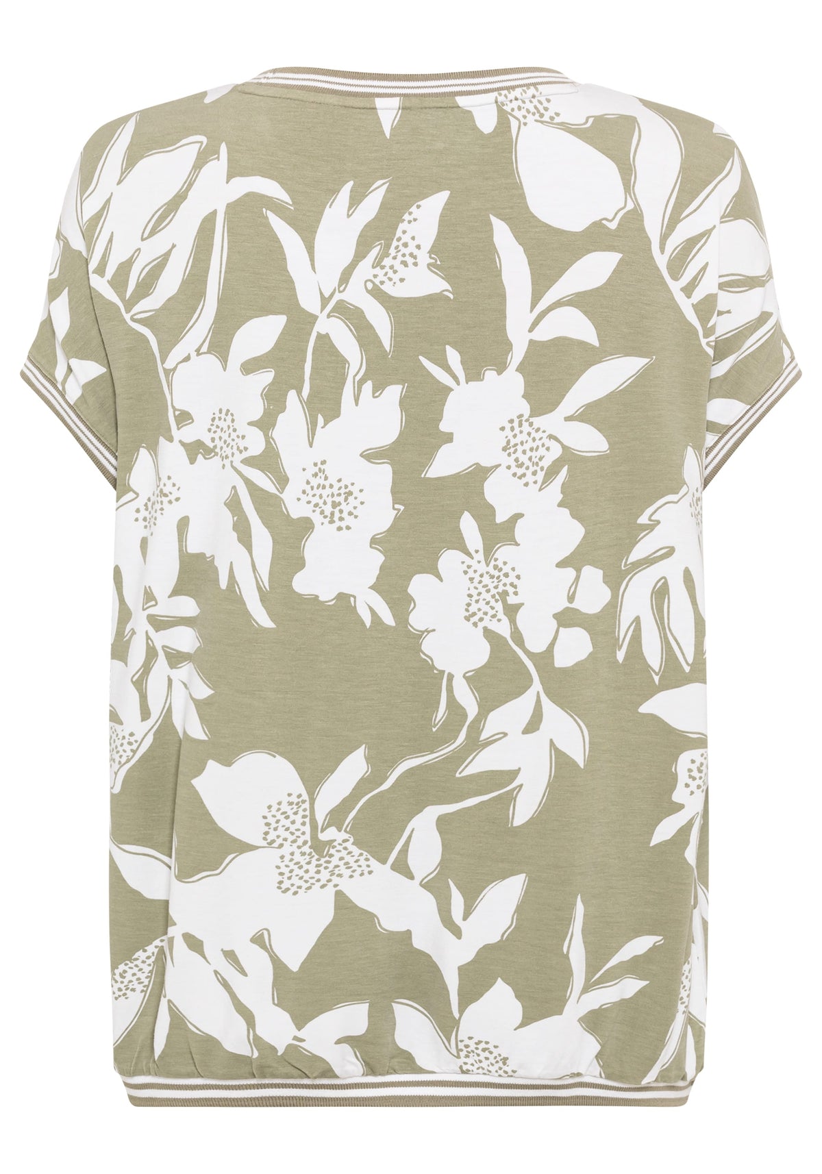 Short Sleeve Abstract Floral Print T-Shirt containing LENZING™ ECOVERO™ Viscose