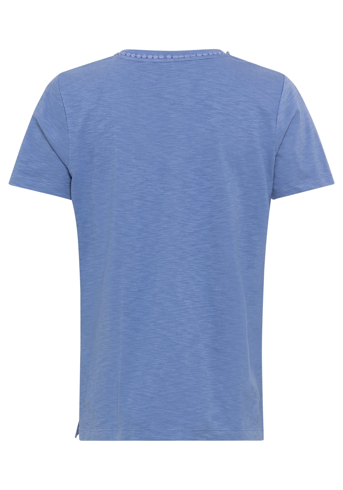 Tee-shirt à manches courtes 100% coton avec bordure brodée