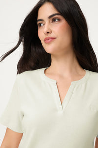 Split Neck T-Shirt