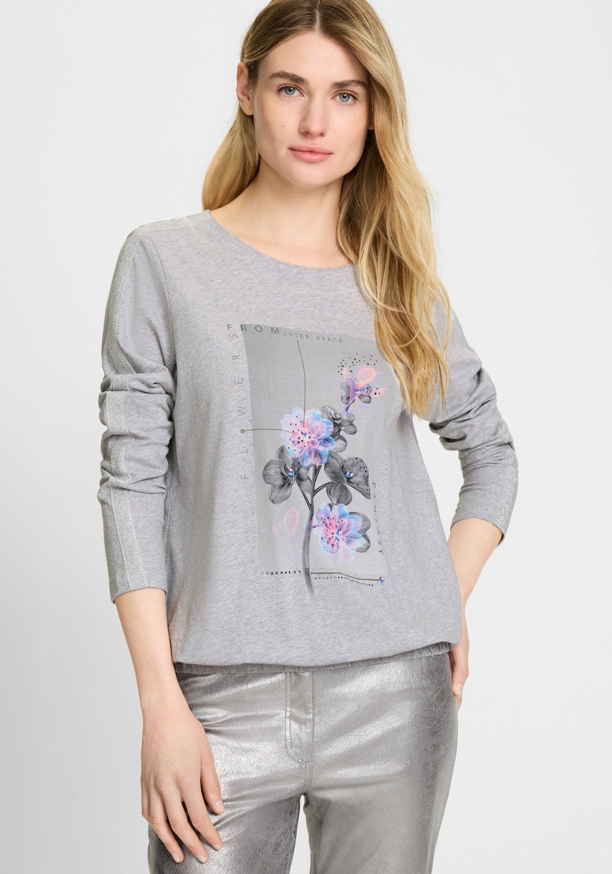 Embellished Placement Print T-Shirt