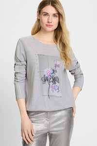 Embellished Placement Print T-Shirt