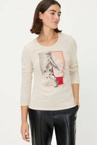 Fashion Girl Placement Print T-Shirt