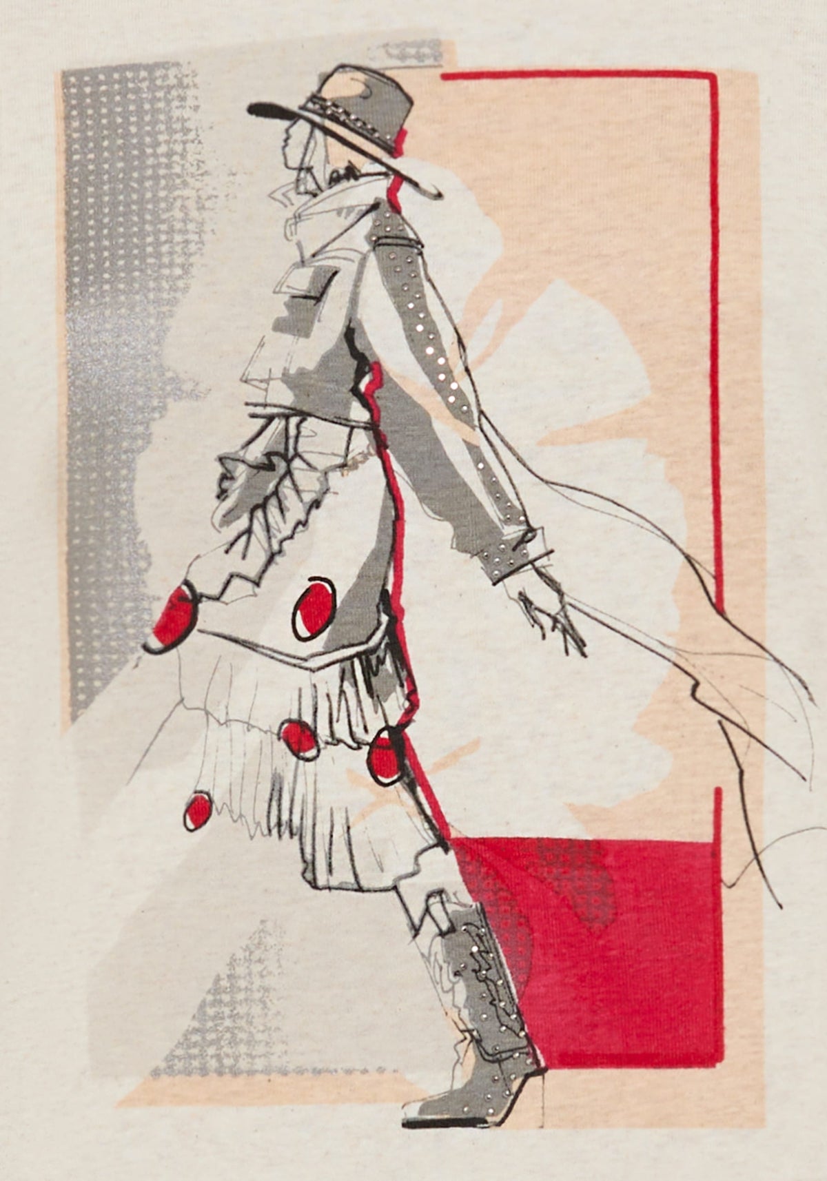 Fashion Girl - T-shirt imprimé à l'emplacement