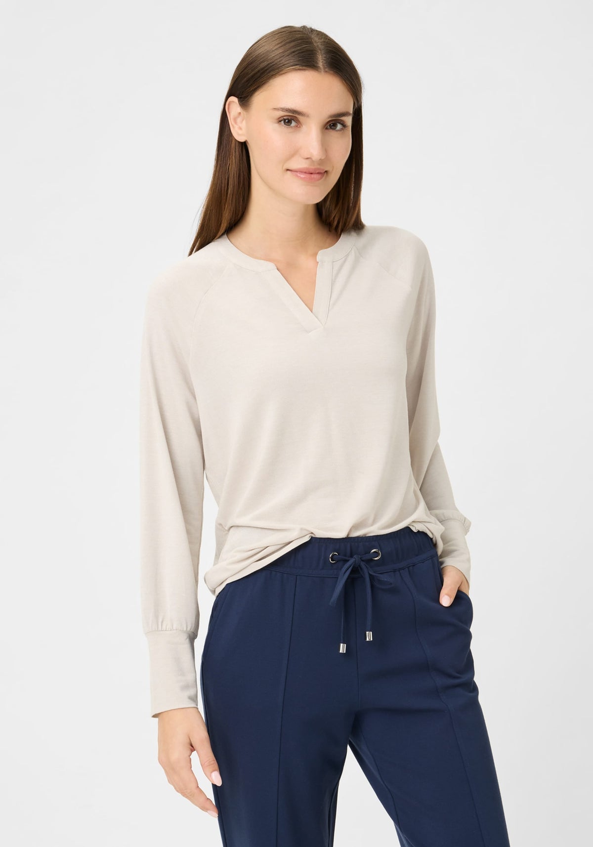 Solid Shimmer Effect Tunic T-Shirt