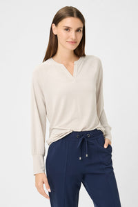 Solid Shimmer Effect Tunic T-Shirt