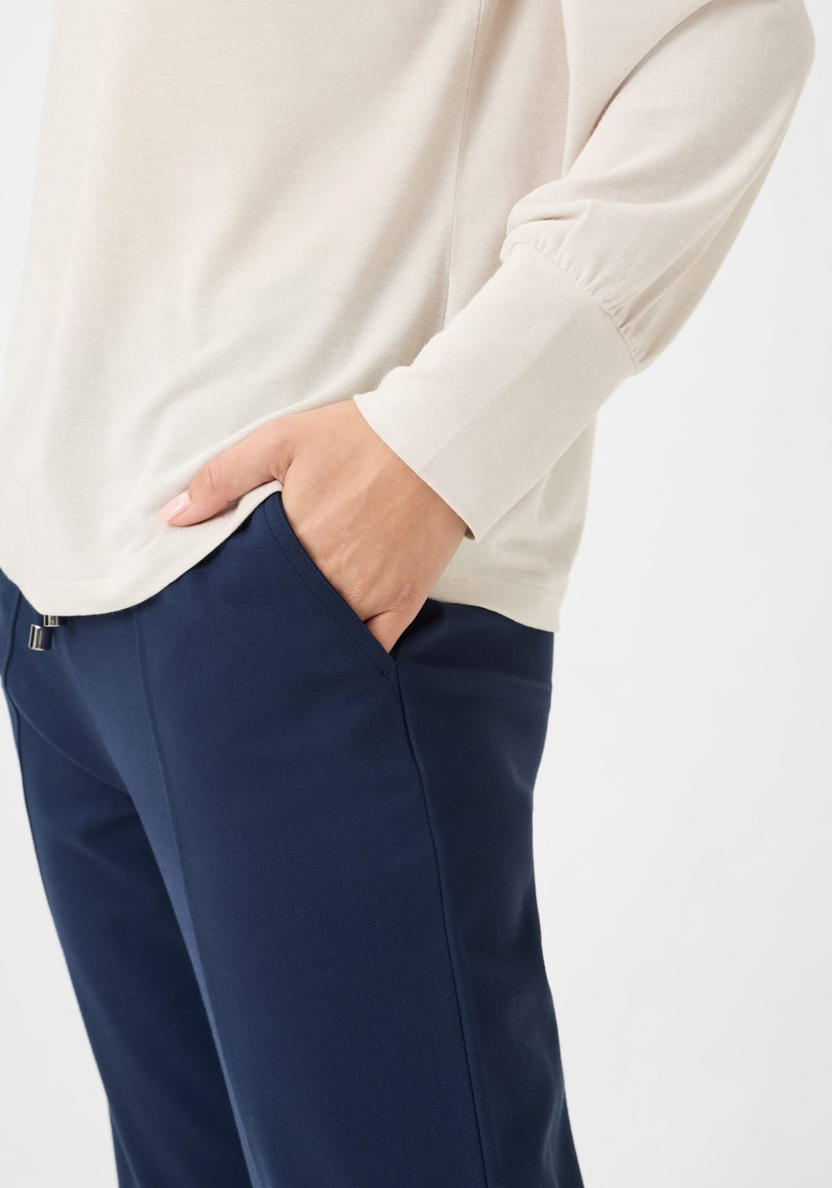 Solid Shimmer Effect Tunic T-Shirt