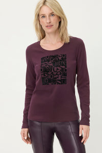 Velvet Placement Print T-Shirt